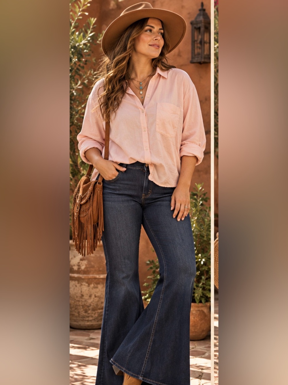 Anthropologie Maeve Blush Pink Bubble Hem Shirt M